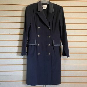 VTG Michael Phillips Pinstripe Dress Jacket Double Breasted Career Workwear - 12